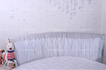 Light gray headcover bedside soft bag fresh style princess bed hood can be customized clip thin cotton