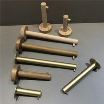 Clothing store adhesive hook upper wall hanging clothes hook gold long hook Wood single hook display rack womens clothes rack wall adhesive hook