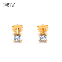 A thousand gold white 18K yellow 18K gold square diamond earrings earrings jewelry personalized custom earrings women