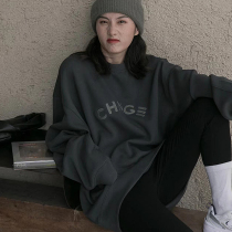 Spring autumnale No Gender Lazy Breeze Large Code Necropolis Lovers Loose Blouses Embroidered Letters Round Collar Pure Cotton Women Dress