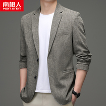South Pole Minimalist Grey Casual Small Suit Men Casual Business Jacket Spring Fall Free Hot West Suit Advanced Sensation