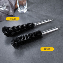 Stainless steel cup brush no dead angle washing cup artifact to remove tea stains long handle cleaning brush bristles pot washing brush brush
