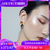 JLInNs new brand new designer stars the same Mao Xiaotong snail China original 925 silver ear nail brooch