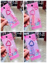 Japans Daiso sweetheart cute girl heart love pendant keychain pendant
