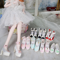 De Bisheng DF dream fairy tale doll shoes 3-point baby bjd accessories sd doll 60cm dress-up leather shoes high heels