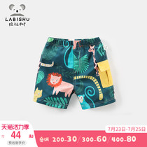 Rabi tree boys shorts 2021 summer new childrens childrens clothing baby foreign style casual pants wear trendy thin section