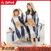 Wearable blanket Childrens kindergarten Nap Cape Coral Velvet Cape Summer hooded small blanket Lazy shawl blanket