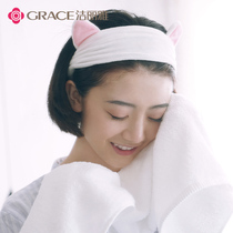 Jielia hair band wash face hair hoop Korean cute hair cover female mask makeup headgear hair band bath headscarf