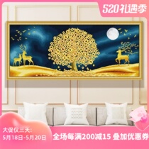 KS Cross Embroidered with 2020 new living room Xuanguan Restaurant scenery Animal line embroidered handmade yourself