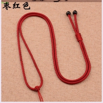 Rope Hanging Gold pendant Necklace rope Wax Rope Halter Neck Beaded Red Rope Gold Pendant Simple Red Necklace Pendant