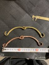 Chewy stick chewy mouth with water and lark horse with Mongolian saddle nation horse with chewy bite