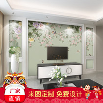  Chinese TV background wall paper modern minimalist wallpaper film and television wall cloth 5d living room bedroom background wall cloth mural