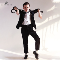 Autumn and Winter Childrens suits two-piece English boy suit flower girl dress pants handsome foreign coat