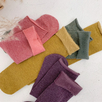 Buy three get one free thick and velvet pile socks to keep warm autumn and winter thick socks mid-tube socks Snow boots crimped womens socks
