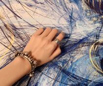 North Africa Moroccan vintage Antiques Old Silver Desert Door Bracelet Three Hair Sahara Desert