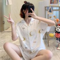 Angelina zl pajamas women 2021 New ins moon short sleeve cotton thin summer home suit
