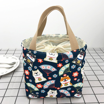 Waterproof rope belt rice bag thick aluminum foil insulated lunch box handbag insulated bag lunch bag Japanese lunch box bag