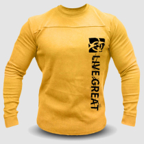 Muscle faith fitness sweatshirt autumn and winter basketball warcraft ins tide brand training brothers sports base long sleeve T-shirt men