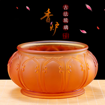 Glazed incense stove dedicated to home for the Buddha Indoor Lotus incense burner Incense Burner Incense sandalwood Incense Burner Incense Burner and Incense Burner