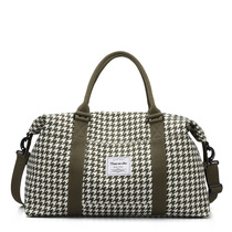 Xiaomi family portable travel bag female Houndstooth luggage bag Business travel bag Waiting bag Lightweight storage bag