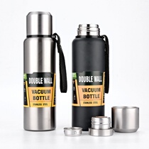 All-steel Russian thermos large capacity Mens portable water cup Teacup 1500ml Outdoor sports travel kettle