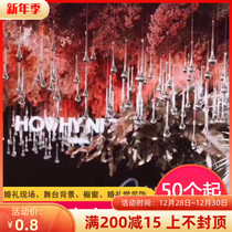 Wedding pendant acrylic transparent water drop pendant wedding stage ceiling decoration pendant crystal beads mall beauty Chen