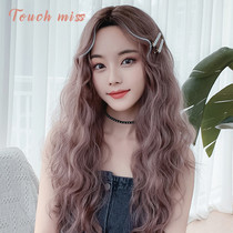 TOUCH MISS wig female net red wool roll natural fluffy long curly hair fashion split bangs full headgear