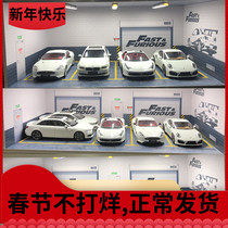 New Fast Passion 1 18 Simulation Car Model Underground Garage Car Parking Model Scene Toy Dust-proof Display