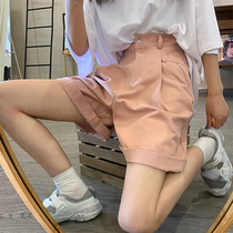 Fat sister mm size womens 2021 new summer clothes hip big legs thick womens pants loose slim waist shorts tide