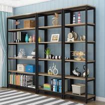 Shelf Storage basement rack display rack Warehouse supermarket steel and wood bookshelf warehouse storage display rack