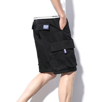 Hong Kong Chao brand summer ins Super fire shorts mens casual sweatpants loose fat plus size tooling five-point pants