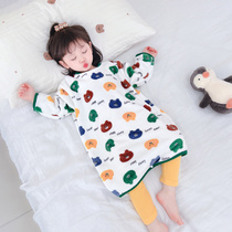 Girls autumn and winter nightdress flannel jumpsuit baby baby winter nightgown anti-kick coral fleece childrens home clothes
