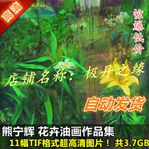 Oil Painting Ultra High Qing Photo Xiong Ning Hui Works drawing Set of 11 Orchid Flora Imitation Material Printing Spray Painting complete