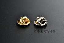 Butterfly buckle brooch matching bottom buckle metal pure copper electroplated small button brooch matching