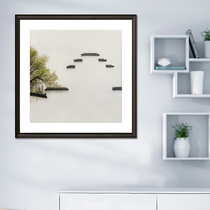 Ingenuity Su embroideryJiangnan water rhyme Home decoration hanging painting embroidery silk