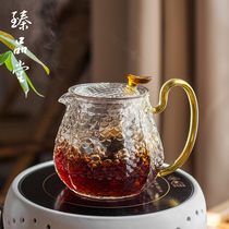 Hammer Tattered Pot Glass Teapot Bubble Teapot Home Cooking Tea High Temperature Resistant Filter Flower Teapot Single Pot Kung Fu Tea Tea Set