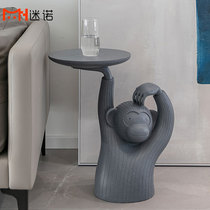 Nordic Creative Art Tea Table Monkey minimalist net red designer Outdoor Round a few beds A few bedrooms corner a few