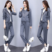 Sports suit Women Fall 2022 New Korean version Fall Fashion Casual Clothing Foreign Air Loose 2 pieces