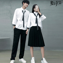 Spring class uniform British junior high school student suit Hong Kong wind games Korean version of the college style loose performance suit School uniform