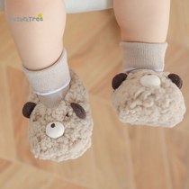Newborn baby tube socks autumn and winter baby cute shoes and socks children soft bottom early education toddler indoor floor socks