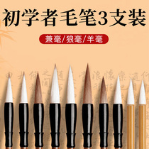 (Qingyun) Brush and milkwolf pen set beginner students entry student literary baiyun brush push fight small ex - title in the role of the typical country painting calligraphy script