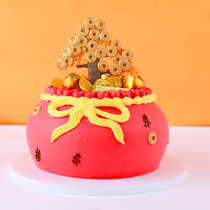 Cake model simulation 2021 New Net Red Ingot money tree cornucopia plastic sample birthday customization