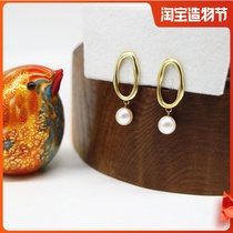 Super invisible shaped modern sense ear clip CC decoration Jiajia 925 silver mosquito coil plate painless no ear pierced earrings