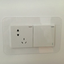 Non-stick acrylic white transparent switch sticker wall sticker switch protective cover socket cover switch sleeve simple