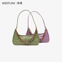 West Encounter Bag Girls Ins Tide 2021 Spring New Fashion Retro Commute Single Shoulder Bag Axillary Bag Advanced Sensation