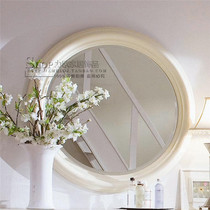 Modern minimalist round bathroom mirror porch mirror European and American living room background wall decorative mirror cosmetic mirror custom