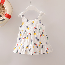 Cotton numb baby baby clothes sleeveless girl half-1-2-3-year-old princess vest qipao with dress cool