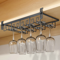 Nail-free red wine cup holder upside down household non-perforated drain hanging water cup holder household living room wine cabinet storage rack