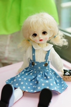 Spot star denim suspender skirt BJD6 points 8 points doll clothes girl head small Buka meat early October A12