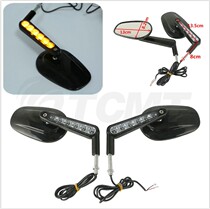 Harley XL883 1200 rearview mirror X48 Dana gliding Road King soft tail mirror LED light steering
